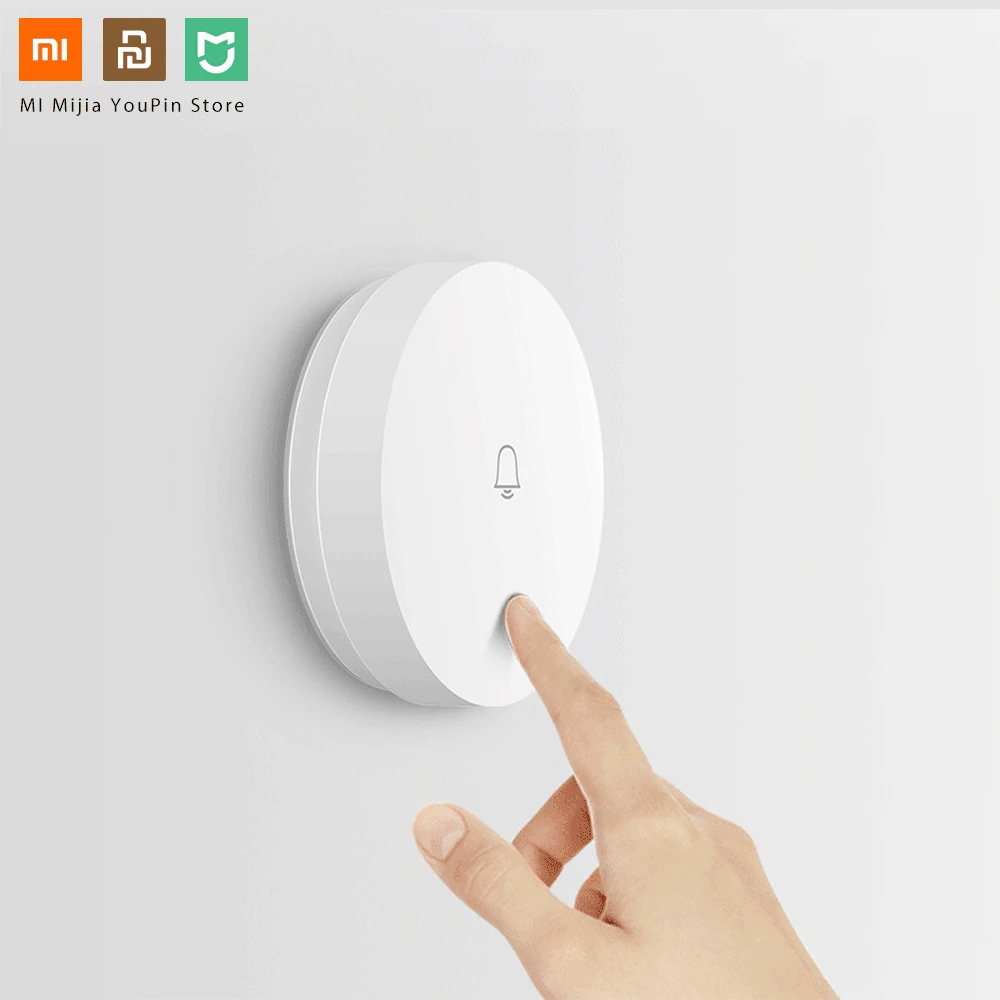 Xiaomi Mijia Linptech wifi самогенерирующий беспроводной дверной звонок работает с AC 110-240 в приложение Mijia Функция Смарт-управления памятью