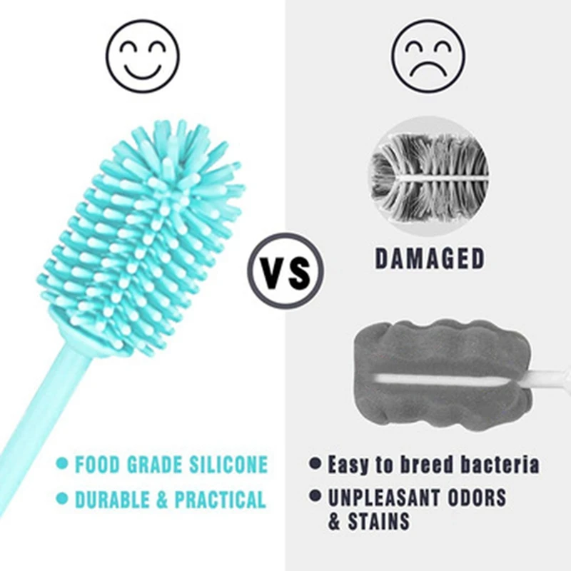 

Silicone Baby Bottle Brush, Water Bottle Brush, Vacuum Sports Bottle, Vase and Glassware Water Bottle Cleaning Brush