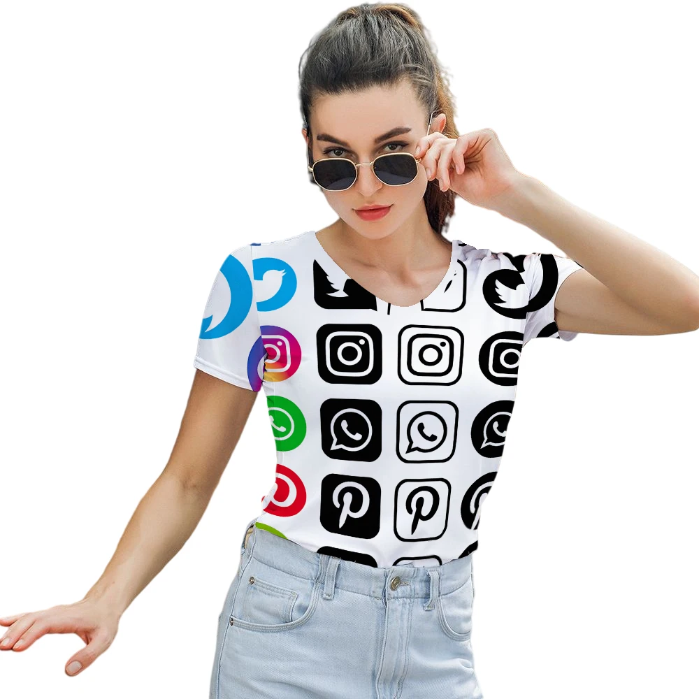 

Sexy Milk Graphic Print Short Tops Women's Slim Fit Holiday Fashion Casual Short T-shirts Streetwear US Dollar Printed T-shirt
