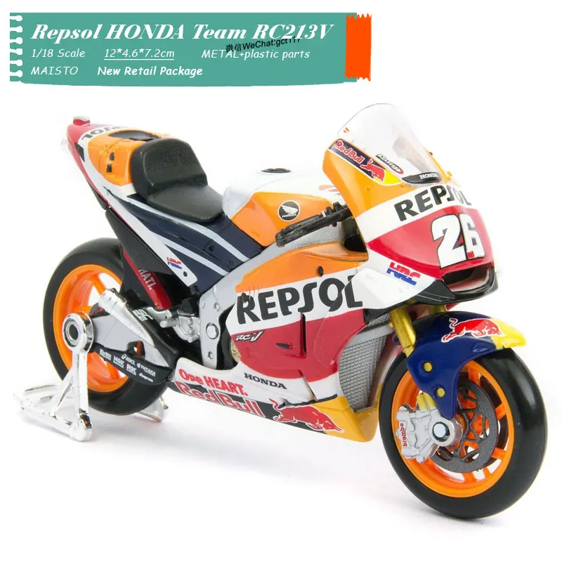 1/18 масштаб гоночный мотоцикл модели HONDA Repsol гоночной команды RC213V литья под