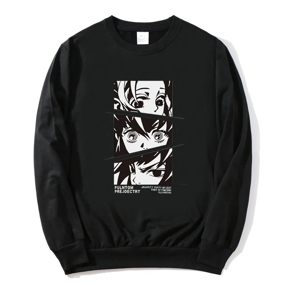

New Style Sweatshirt Demon Slayer Kimetsu No Yaiba Long Sleeve Unisex All-match Oversized Tracksuit Harajuku Hip Hop Sportswear