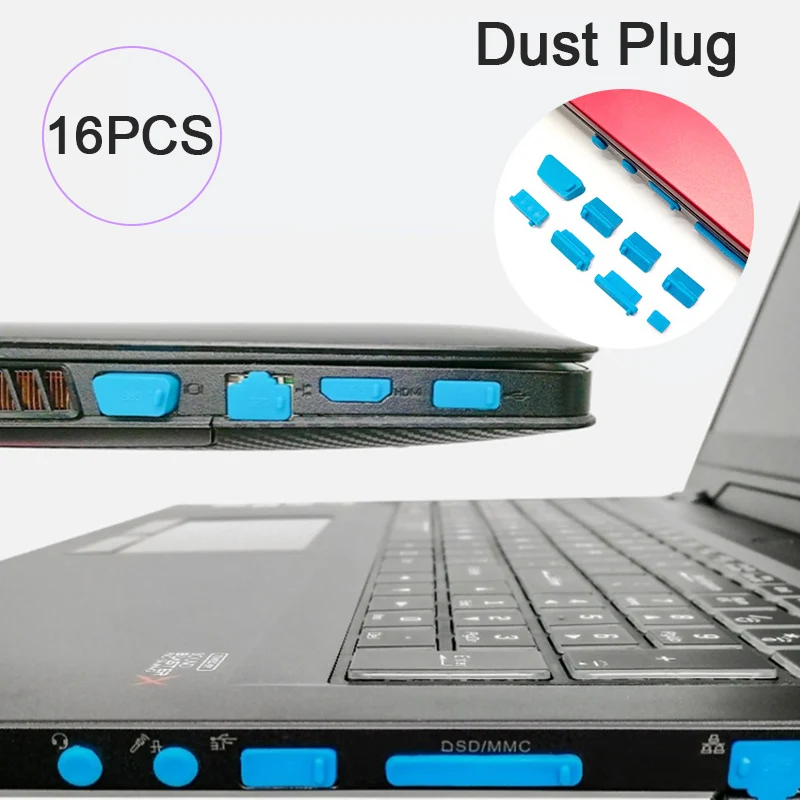 

Universal Notebook Anti Dust Plug 16pcs Laptop Cover Protective Stopper Dust Plug Usb Computer Dustproof Plug