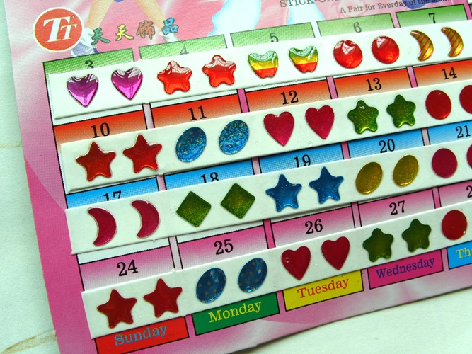 60 шт./лист милые детские Стикеры для мальчиков и девочек серьги Мультяшные