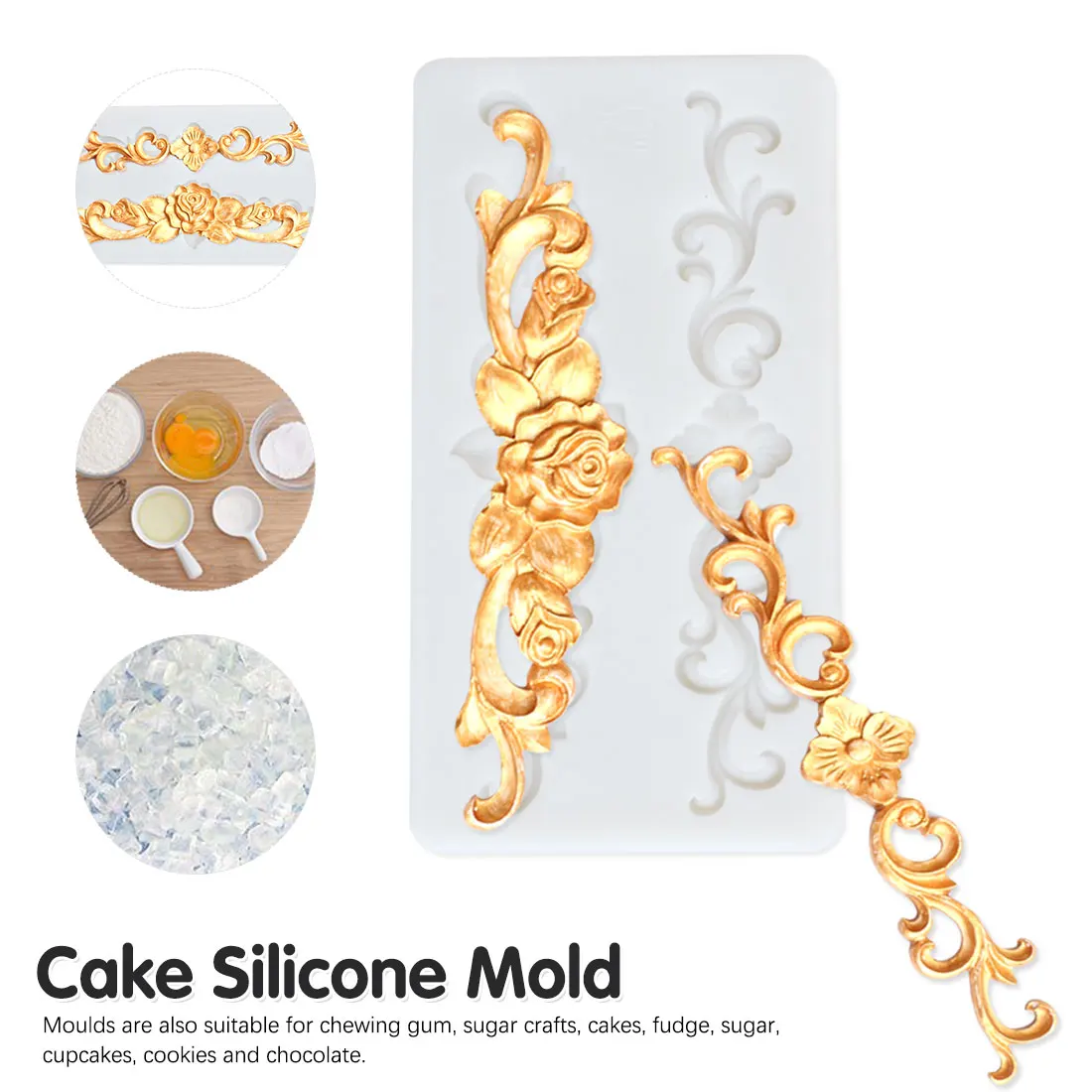 Рельефный кружевной Европейский узор Мягкая силиконовая форма DIY Инструменты