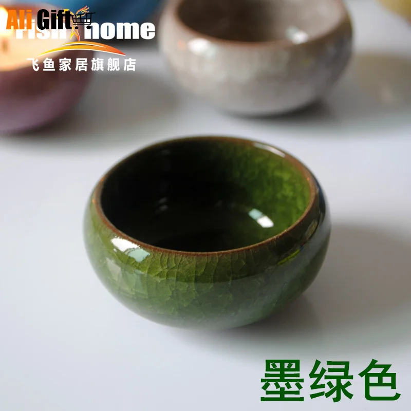 Цветной керамический подсвечник с ледяными трещинами подсвечники для