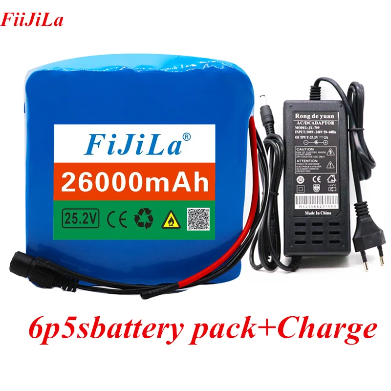 

6S5P 25.2V 26Ah 18650 li-ion battery pack 25.2v 26Ah electric bicycle moped /electric/lithium ion battery pack BMS+2A charger