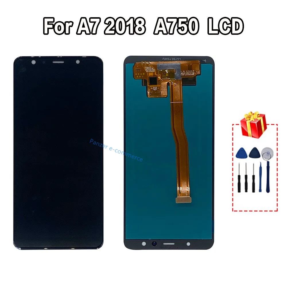 

ЖК-дисплей TFT A7 2018 AMOLED для Samsung Galaxy A7 2018 A750, с дисплеем 6,0 дюйма A750F SM-A750F A750FN A750G schermo, ЖК-дисплей