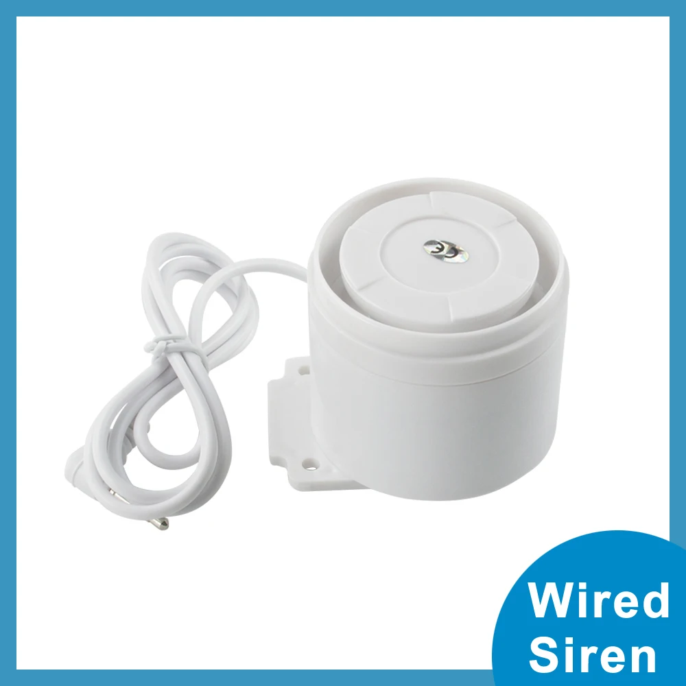 Mini Wired Siren For Home Security Alarm System 110 dB sound Alarm Accessories Burglar DIY