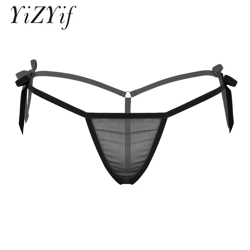 Женские трусики бикини стринги сетчатые прозрачные нижнее белье с заниженной