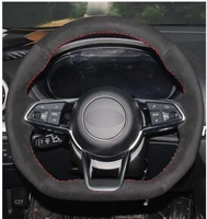 hot sale diy hand sewn suede steering wheel cover for audi r8 2016 tt tts rs 2018 2019 new pattern