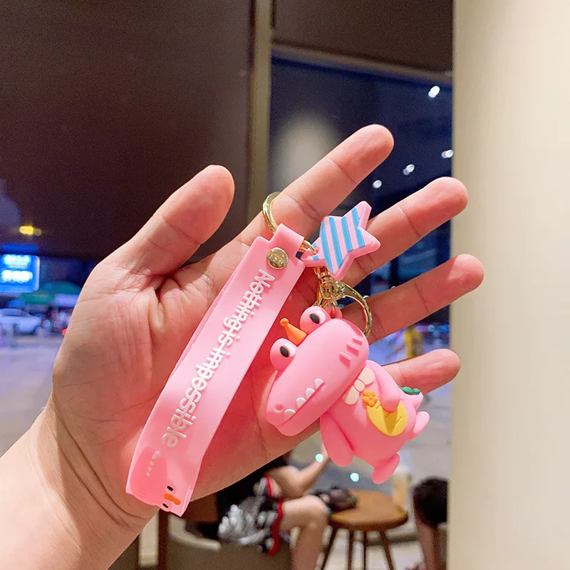 

2021 New Cartoon Crocodile Silicone Key Ring Give Girl Key Chains Her Christmas Birthday Gift Keychain That Brings Good Luck