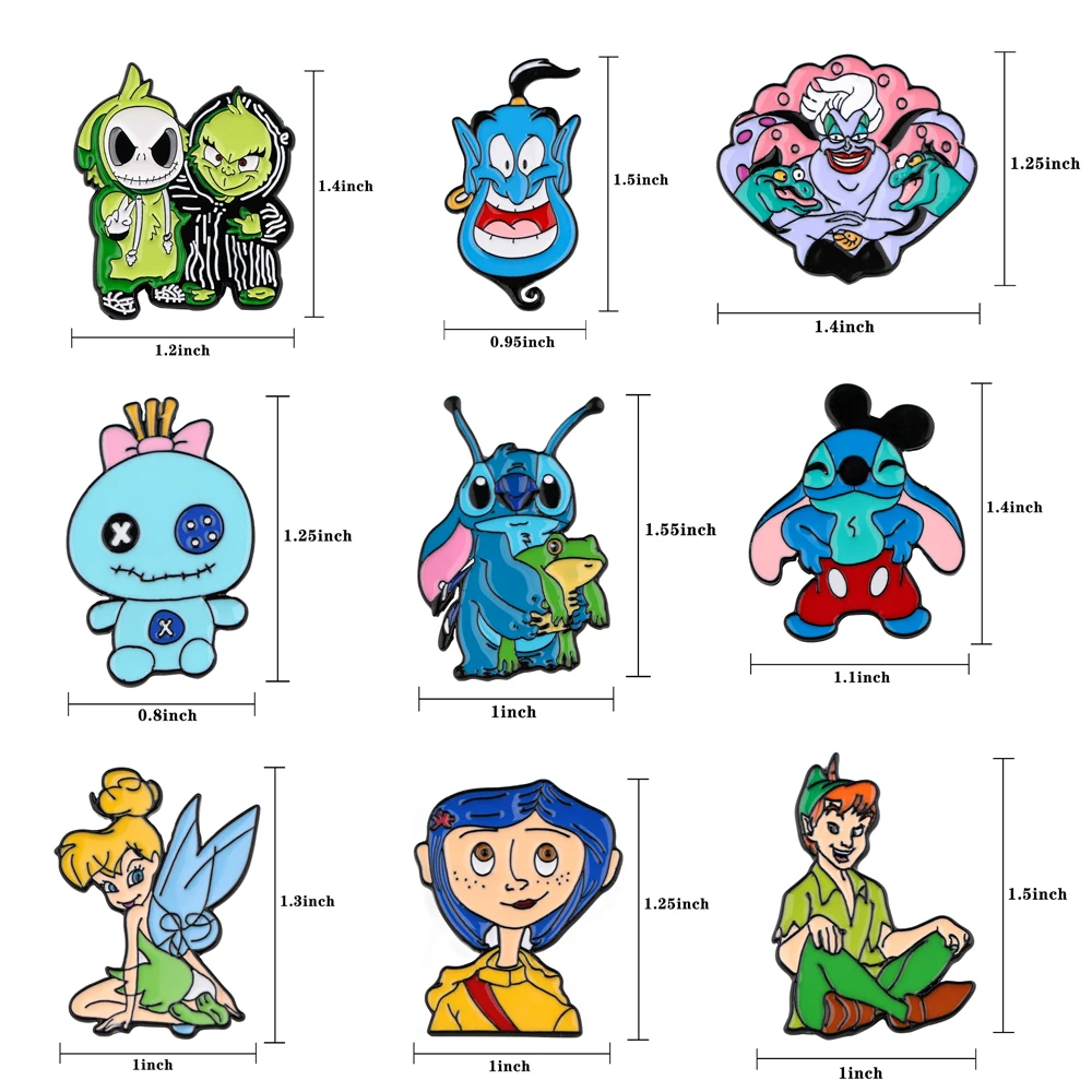 Стич значки на рюкзак женская брошь манга Новогодний подарок искусственная