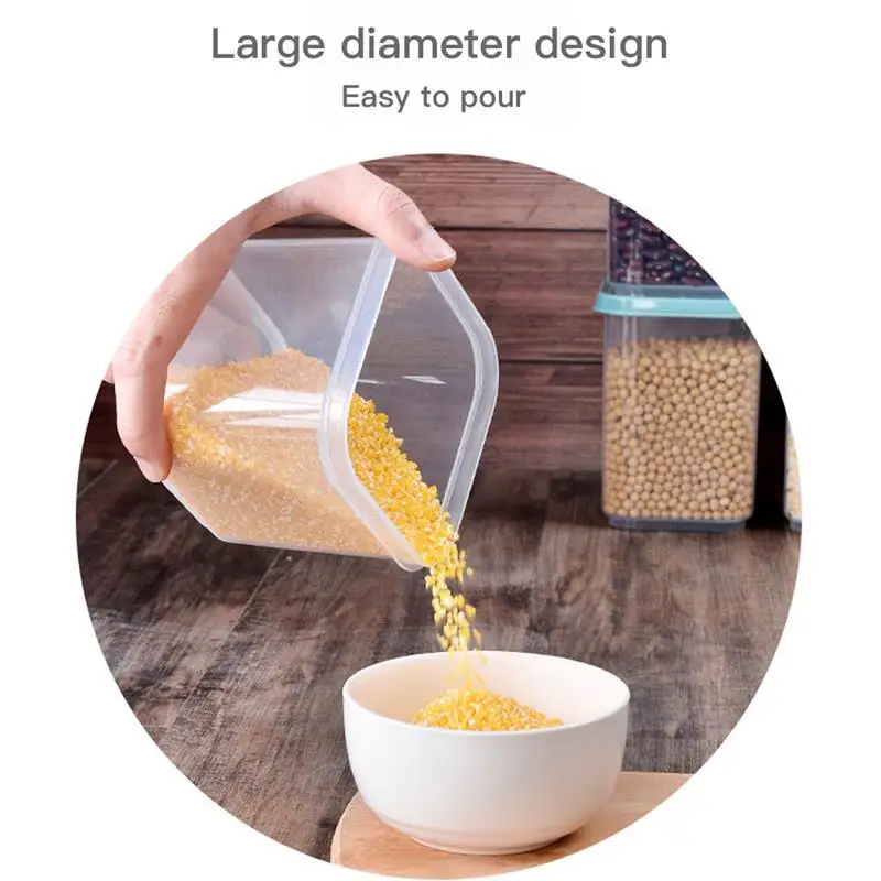 

Multiple Size Combination Square With Scale Kitchen Sealed Cans Grain Storage Box Household Kitchen Canned Dry Grain Container