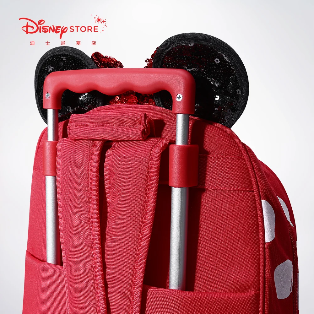 Оригинальный милый школьный рюкзак Disney Store на колесиках с изображением Минни