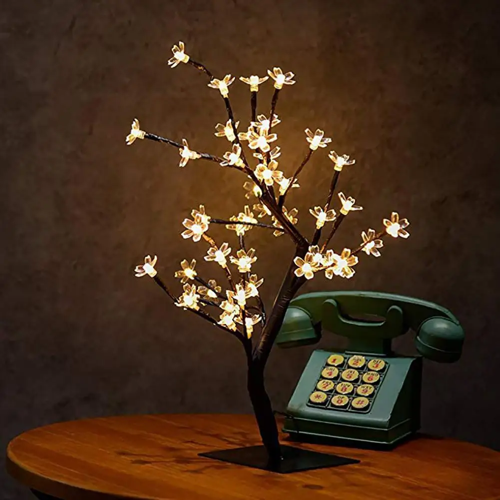 HobbyLane сенсорный экран имитирующий Вишневое дерево ночной Светильник для спальни