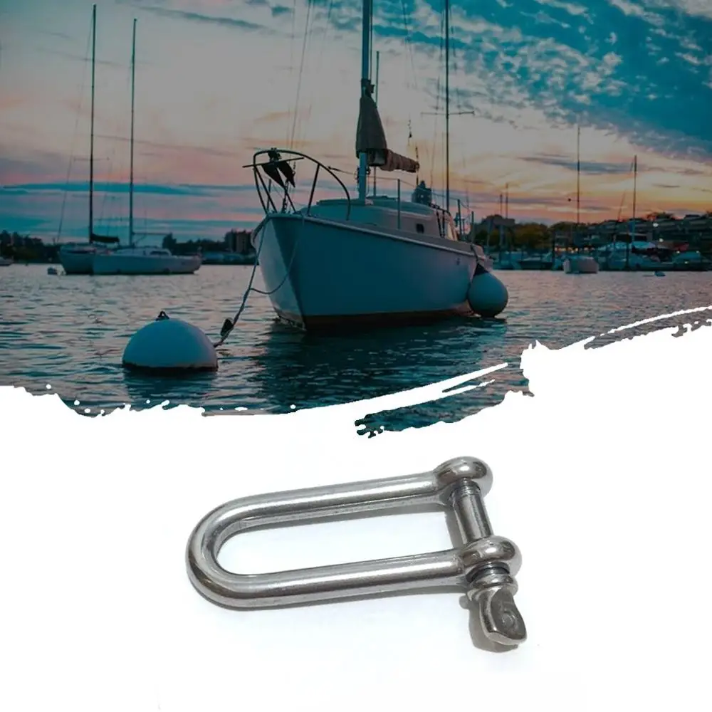 

Stainless Steel Lengthened D-shaped Shackle Load-bearing Safety Insurance Hook Hook Buckle Anti-fall 4 X 40mm Outdoor Climbing