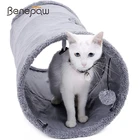 Качественный складной туннель для кошек Benepaw, прочная замшевая игрушка для котят, игровое укрытие с отверстием для Peek, легко носить с собой