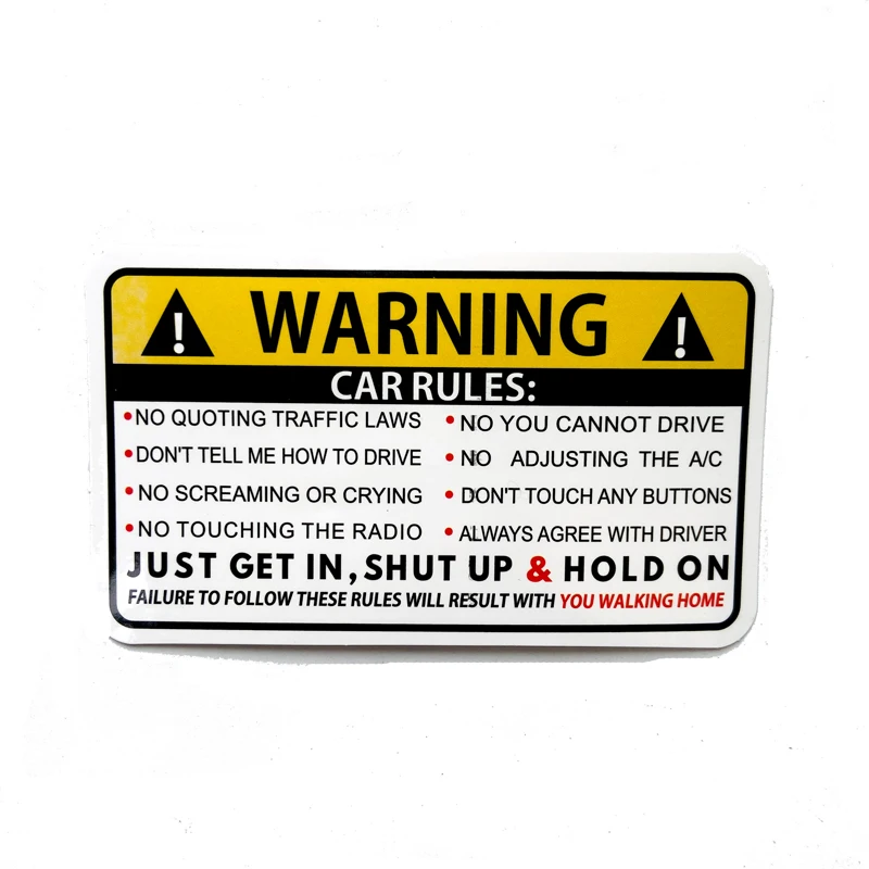 1 шт. Предупреждение безопасности Водонепроницаемый Граффити автомобиля Стикеры