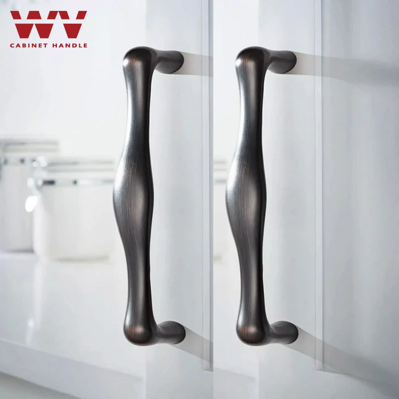 

WV 128mm Black Cabinet Handle Modern Minimalist Silver Pulls American Single Hole Nordic Cabinet Drawer Cupboard Handles 6030