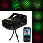 Миниатюрный RGB диско-светильник, светодиодный лазерный сценический прожектор красного и зеленого цветов, с USB-зарядкой, для свадьбы, дня рождения, вечеринки, Лазерная лампа для диджея
