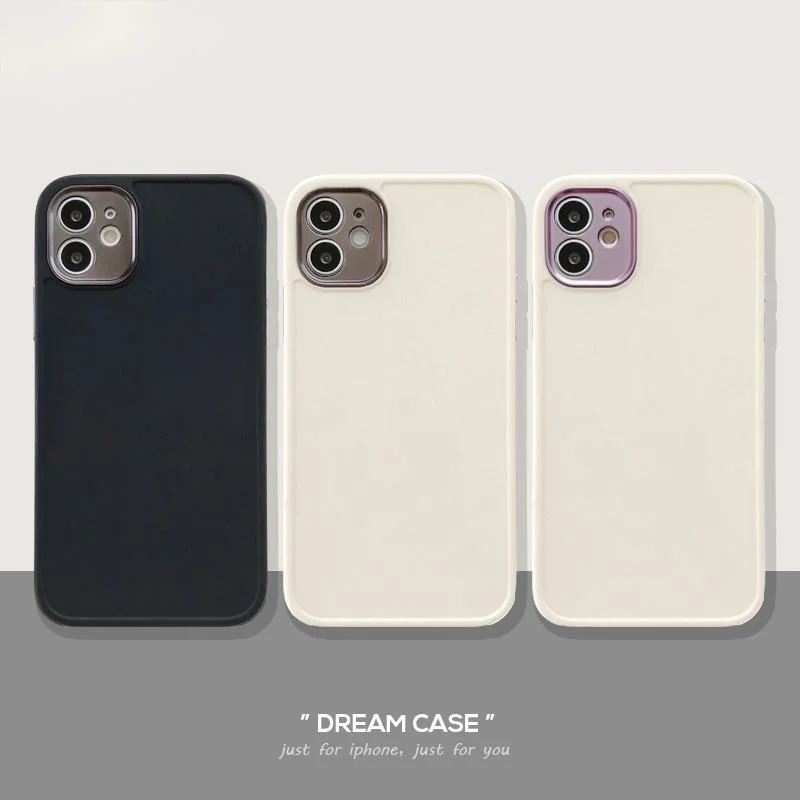 

Solid Color Phone Cases For iPhone 12 Mini 11 Pro XS Max X XR SE 2020 7 8 Plus Camera Plating Protection ShockProof Cover