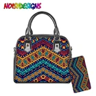 NOISYDESIGNS, винтажная женская сумка-тоут, роскошная брендовая дизайнерская сумка на плечо, женская сумка-мессенджер с принтом в африканском стиле и кошелек с карманами для монет