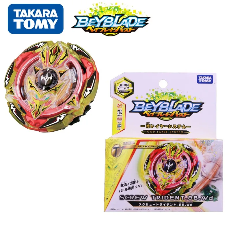 Оригинальный B-103 усилитель винт трезубец 8 Bump клин/по морю/Takara Tomy Beyblade Burst/Бог