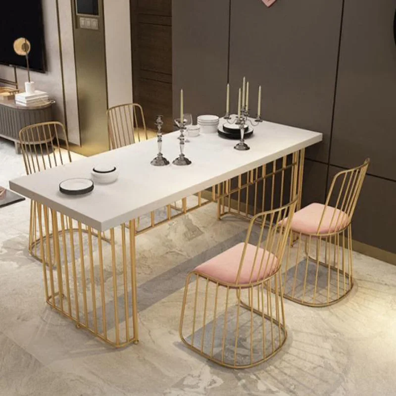 Европейский железный стол из цельной древесины золотой журнальный столик для