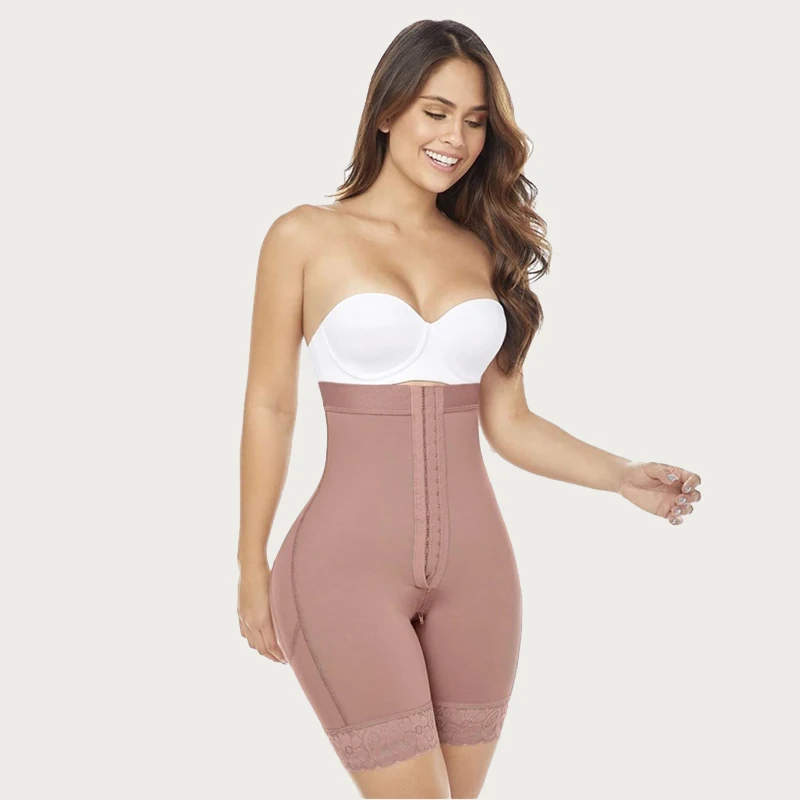

Skims Fajas Colombianas Originales Compression Girdle High Waist Belt Tummy Control Adjustable Front Closure Panty BBL Short