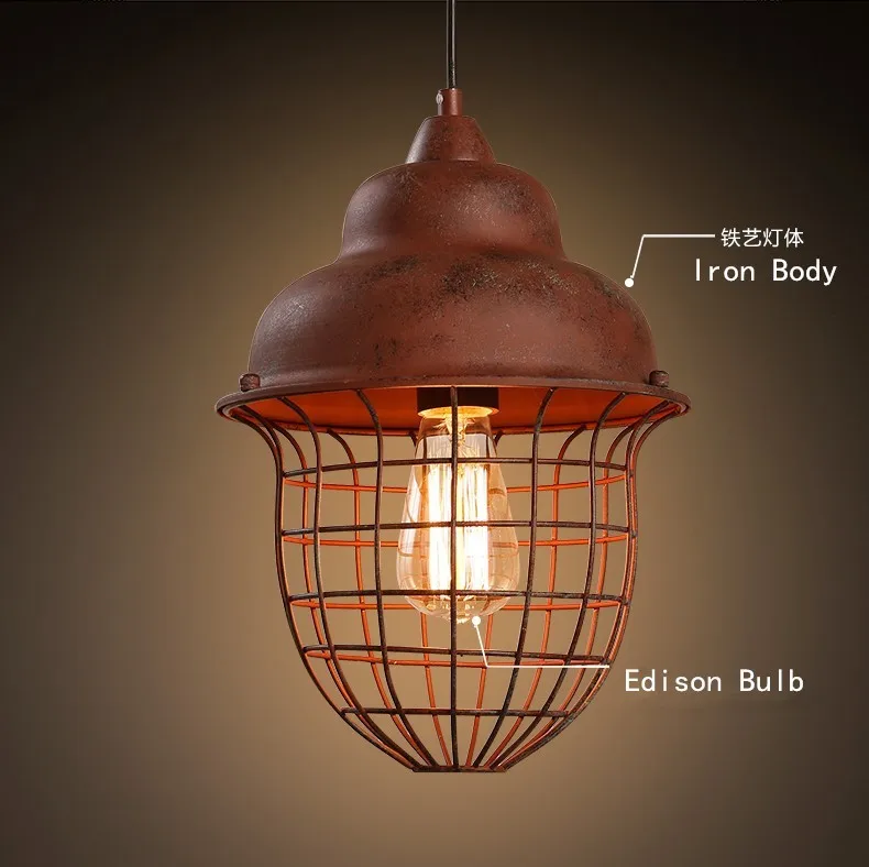 Простая промышленная Подвесная лампа винтажная металлическая лампа|Подвесные