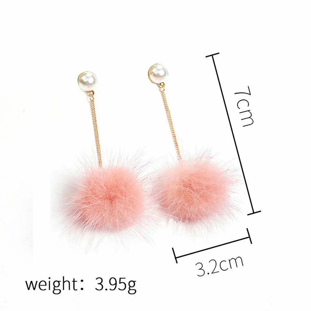 Модные женские модные серьги 32 мм с шариками длинные висячие ювелирные изделия