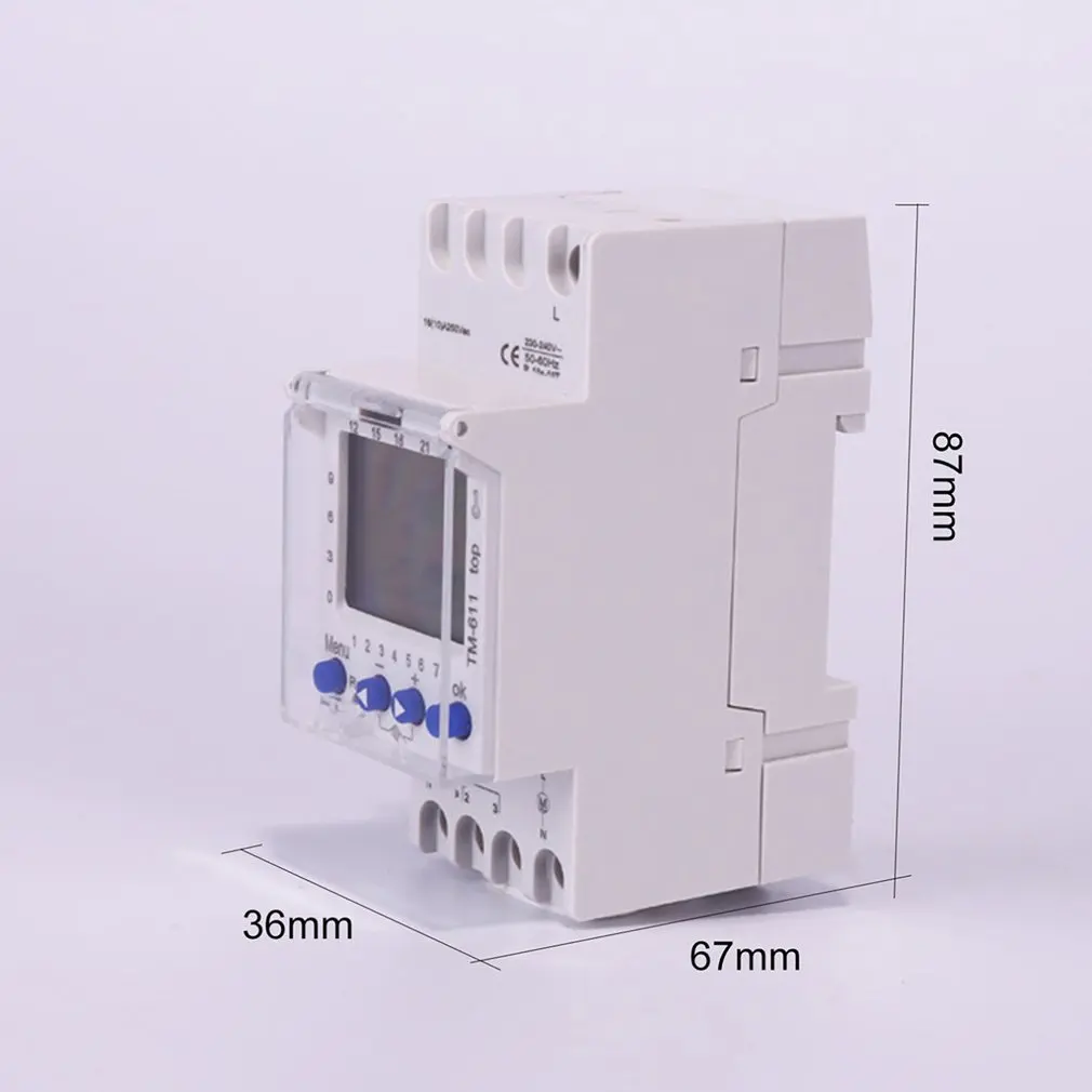 

SINOTIMER TM611 One Channel 7 Days 24h Programmable Digital Electronic Digital Time Switch 220V With Pulse