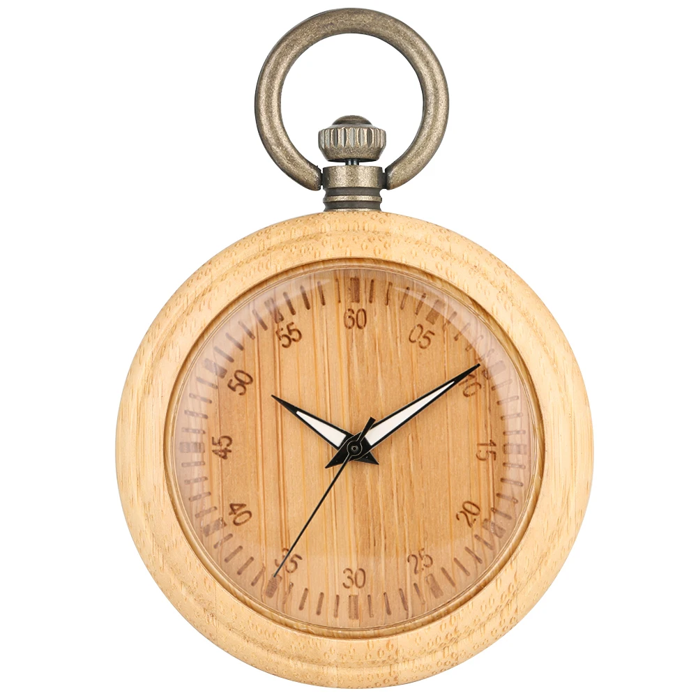 Натуральные деревянные карманные часы для мужчин изысканный циферблат с
