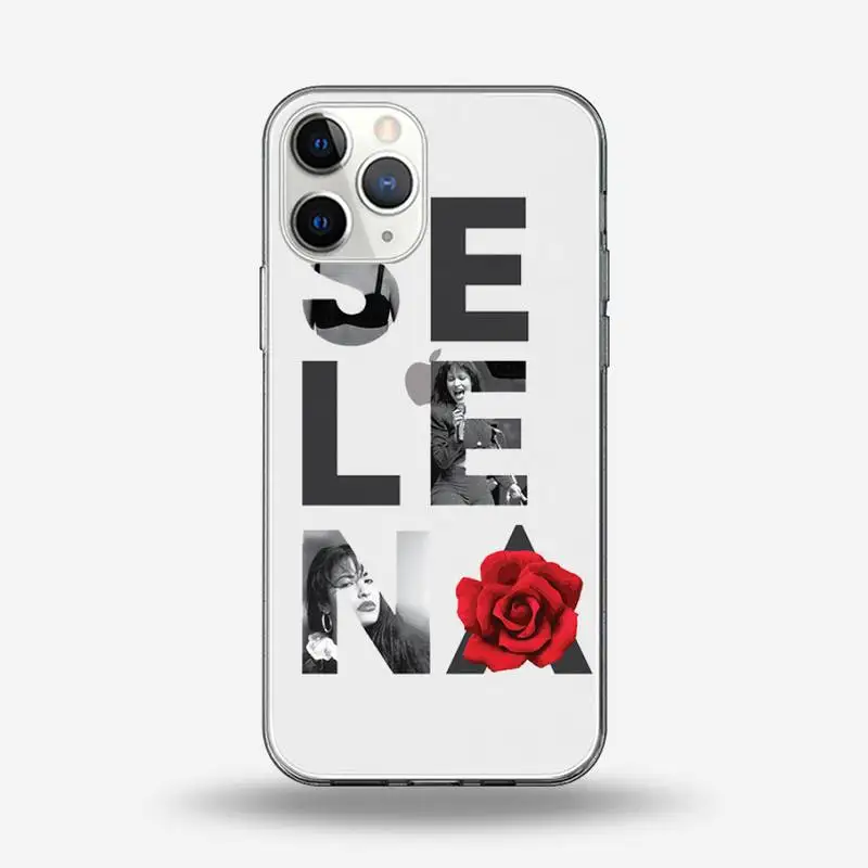

Selena quintanilla Rainha Latina Phone Case Transparent for iPhone 6 7 8 11 12 s mini pro X XS XR MAX Plus