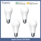 Умная Светодиодная лампа Aqara Zigbee, 1-4 шт., 9 Вт, E27, 2700K-6500K, белый цвет, светодиодная лампа с дистанционным управлением для Xiaomi Mi home, mihome, HomeKit