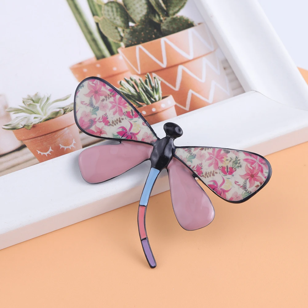 Эмалированная брошь в виде стрекозы булавки для одежды аксессуары модное