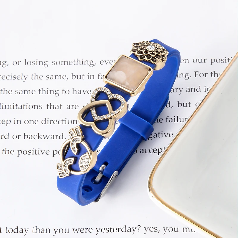 Пластиковый браслет для взрослых из каучука самодельные браслеты с бусинами