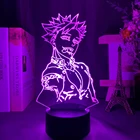 3D ночник Манга Аниме семь смертных грехов для дома, комнаты, декоративный светильник для детей, подарок на праздник, настольная лампа, прикроватная