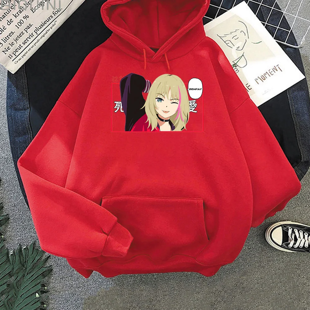 Wonder Egg Priority Anime Hoodies Cute Kawaii Rika Print Girl Women Loose Sweatshirt Pullovers Casual Streetwear Top 2021 Coat