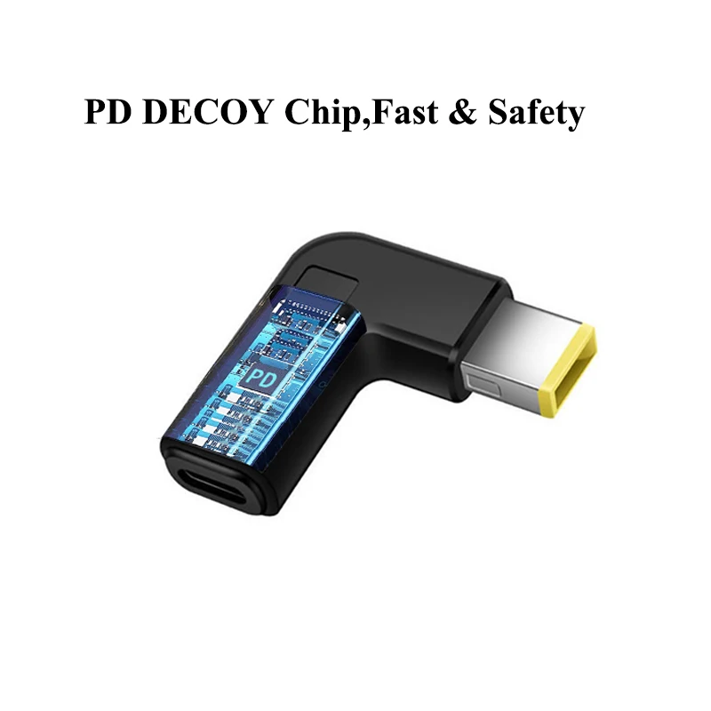 Переходник с USB Type-C Мама на квадратный разъем конвертер кабель питания для