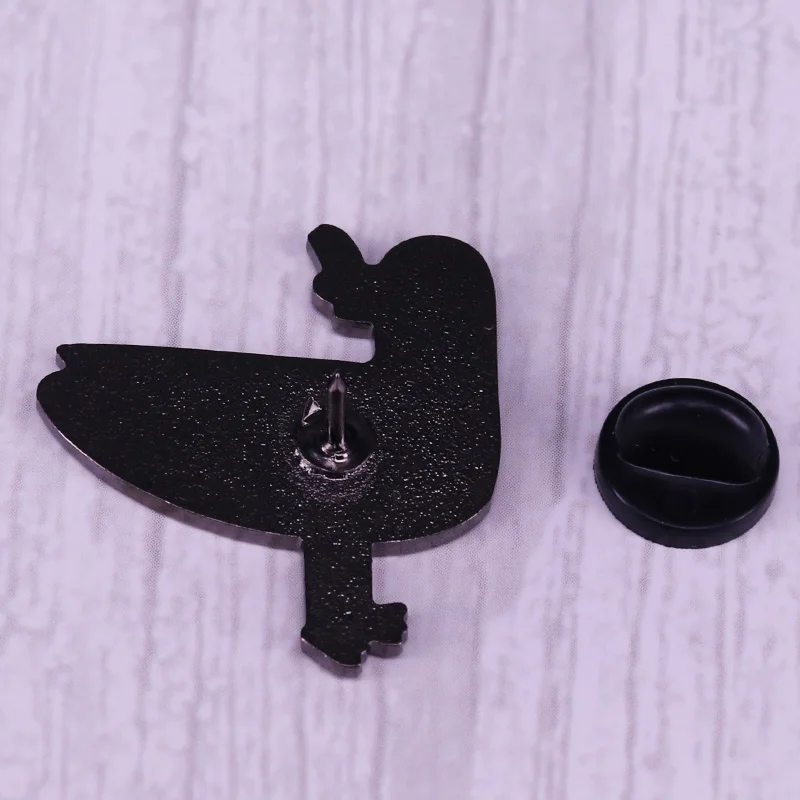 Забавная Чайка эмали штырь морских птиц брошь милый питомец значки с животными