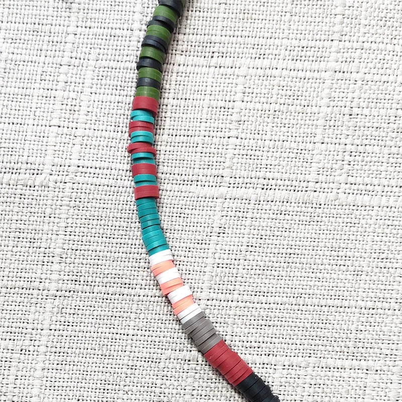 Ожерелье мужское из полимерного силикона с овальным жемчугом в этническом стиле