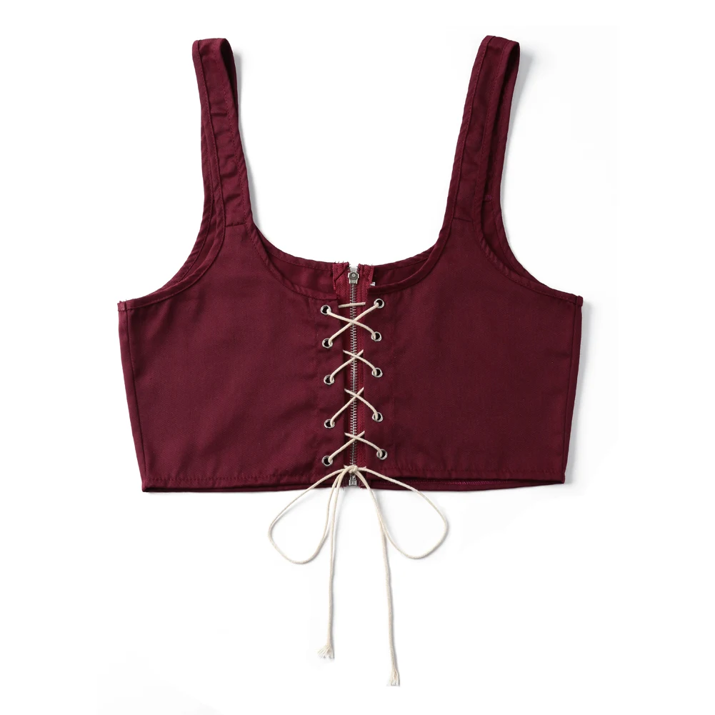 Женский пояс со шнуровкой корсет на бретельках с завязками спереди сзади молния