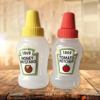 2pcs mini lightweight good sealing performance mini tomato ketchup bottle for picnic ketchup bottle squeeze bottle
