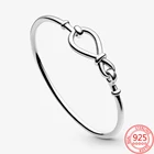 Женский браслет из серебра 100% пробы, с бесконечными узлами