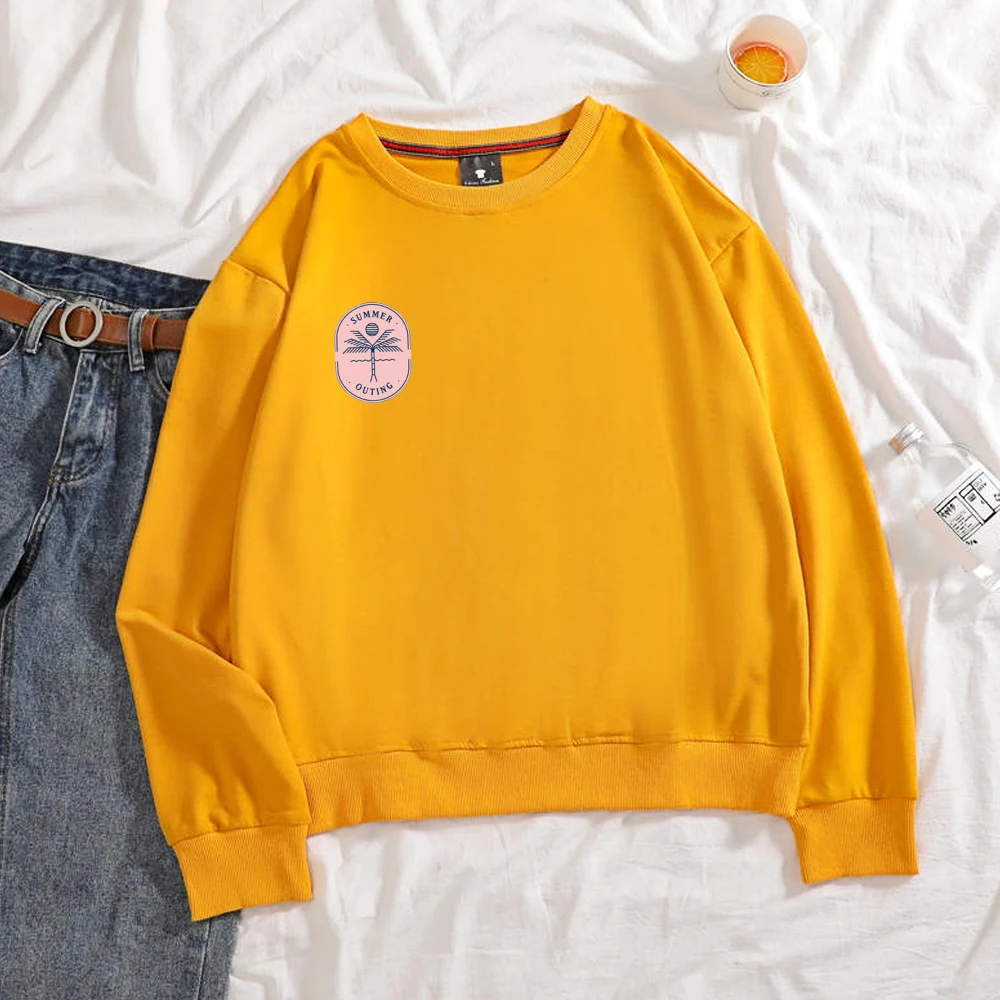 Cotton Hoodies Sweatshirts Women Letters Print O-Neck Hoody Casual Loose Jumper Pullover Jacket Femmes Sweetshirts Hoedie Dames