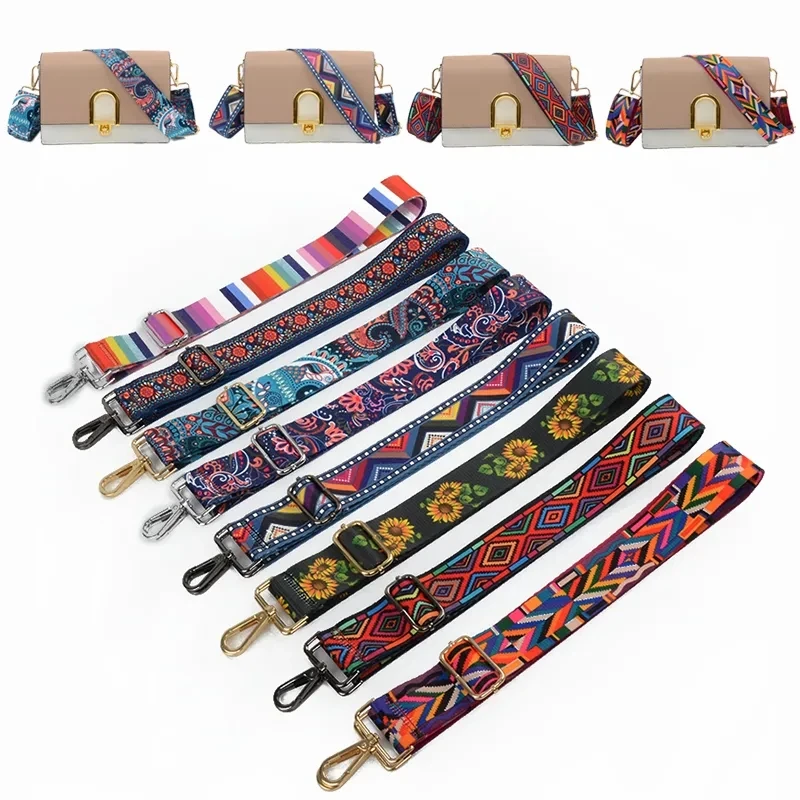 

Rainbow Adjustable OBag Straps Nylon Colored Belt Bag Strap Hanger Handbag Accessories for Women Decorative Obag Handle Ornamen