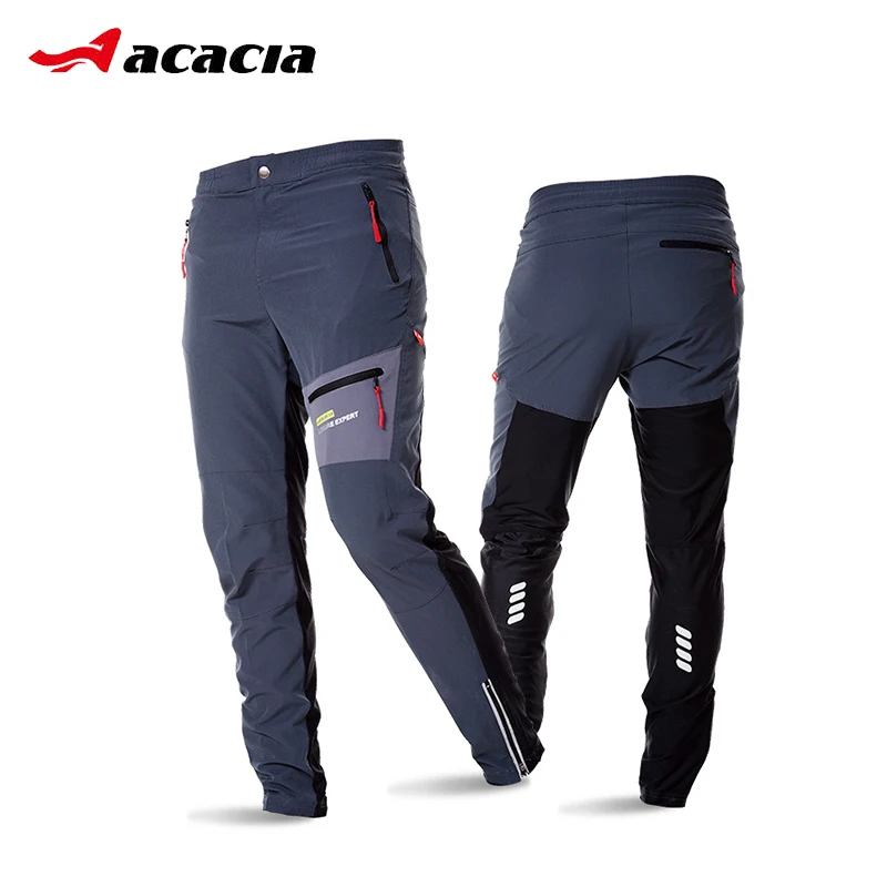

ACACIA Men Breathable Soft Bicycle Pants Safety Reflective High Elasticity Waist Pants Spring Autumn Cycling Pants Sports Pants