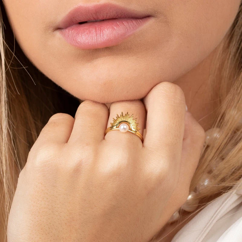 

AIDE Luxury Vintage C Shape Finger Rings For Women Gift 925 Sterling Silver Size 6/7/8 Ring Fine Jewelry Anillos bague femme