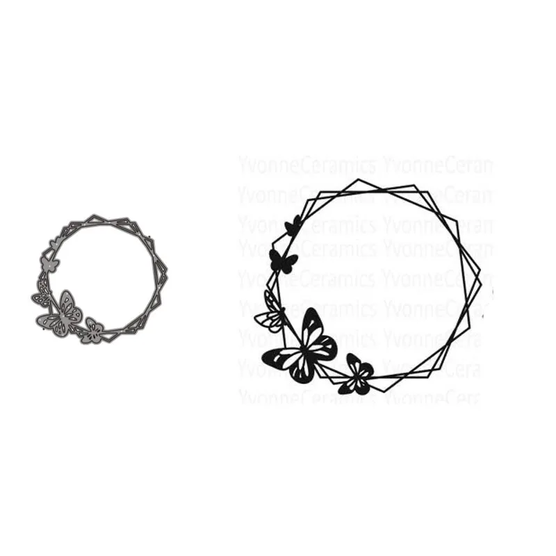

Metal Cutting Dies Butterfly Circle Template For DIY Scrapbooking Embossing Paper Cards Album Making Decorative Craft Dies Cut